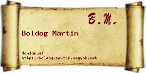 Boldog Martin névjegykártya